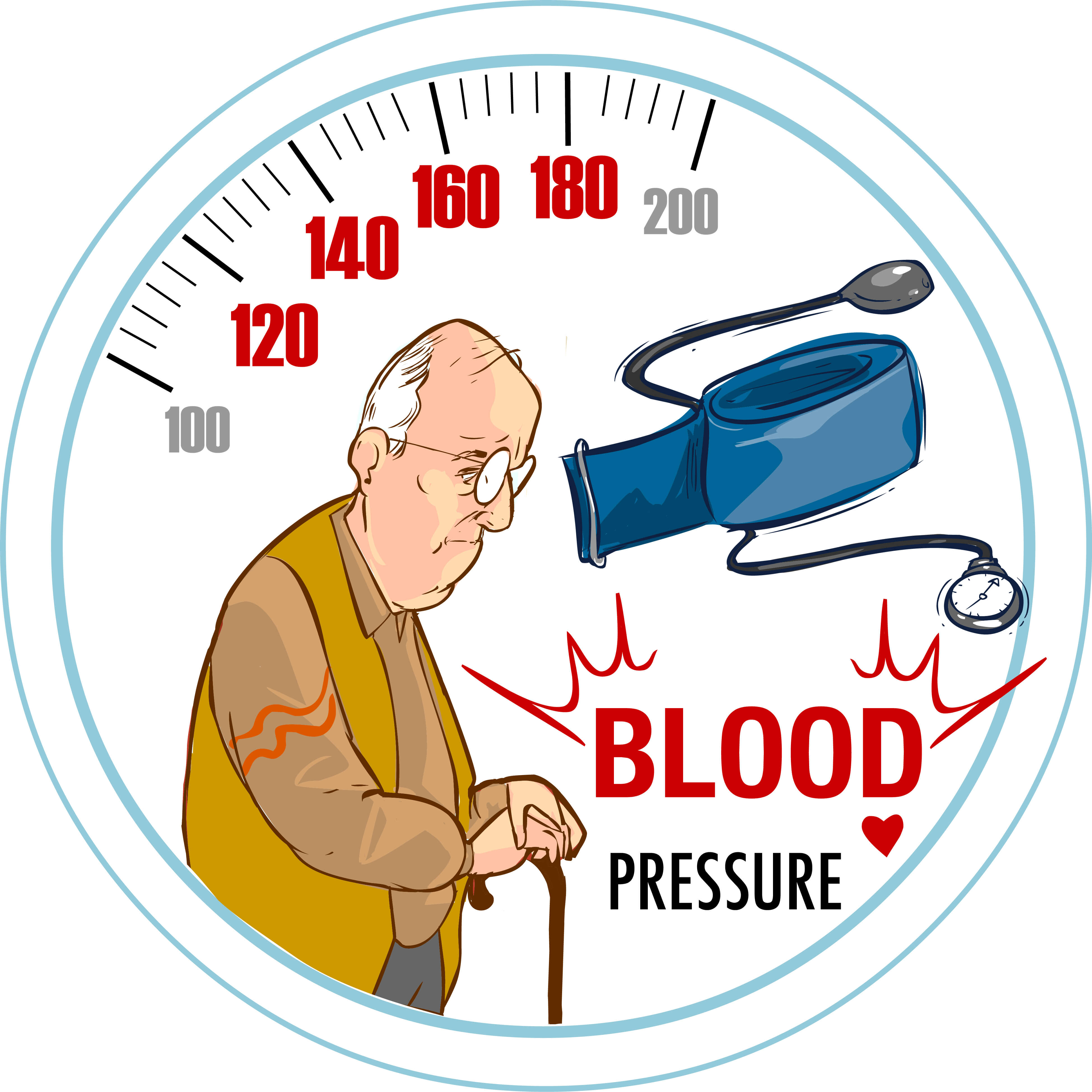 בדיקת לחץ דם לקשישים. איור: shutterstock