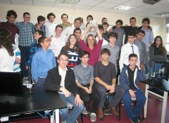 The team of students who developed the Dokifat 1 satellite. Photo: Ben Nathanel