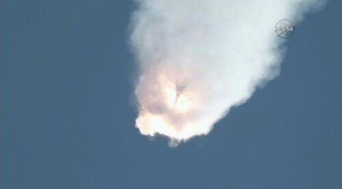 התפוצצות הפלקון-9 בתאריך 28/6/2015. צילום: נאס"א