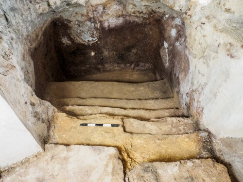 The purification mikve discovered under the floor of a house in Ein Kerem, July 2015. Photographs: Asaf Peretz, courtesy of the Israel Antiquities Authority