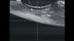 מבט ממצלמת החללית פרוגרס 60 בדרכה לתחנת החלל הבינלאומית, 3/7/15. צילום: NASA TV
