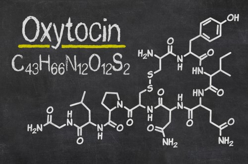 The chemical formula of the "love hormone" oxytocin. Photo: shutterstock