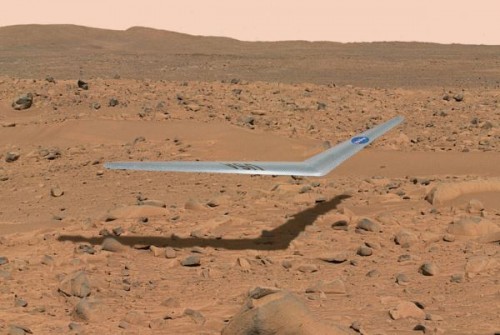 פרשנות אומנותית של מטוס המאדים פראנטל. איור: נאס"א
