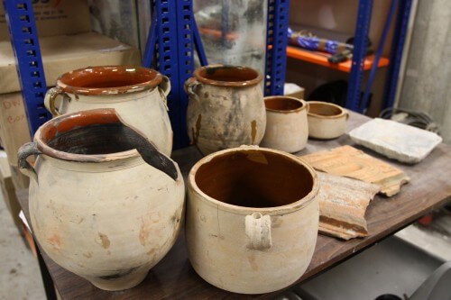 The cargo of the "Baron's ship" that was discovered in 1999 near Dor Beach. Credit: Haifa University