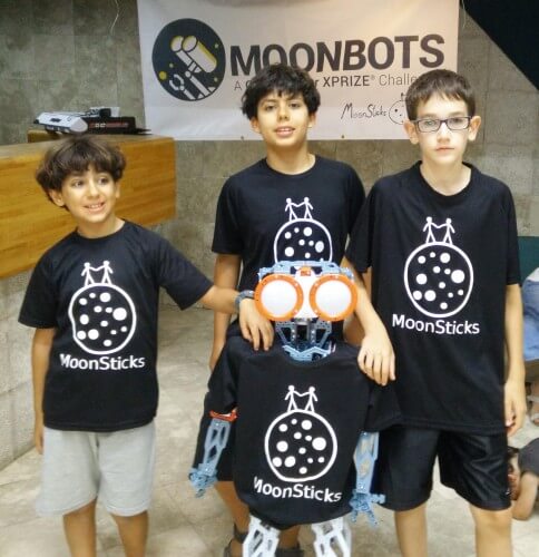 The Israeli Moonsticks group that advanced to the finals in the MOONBOT competition