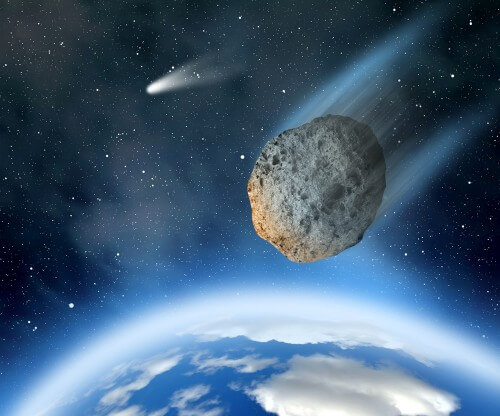 Asteroid threatens Earth. Image: Jaroslava V / Shutterstock