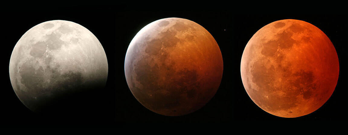 Lunar eclipse phases. Photo: Universe Today