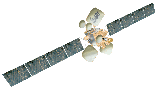 A model of the Amos 6 satellite. Image: Israel Aerospace Industries