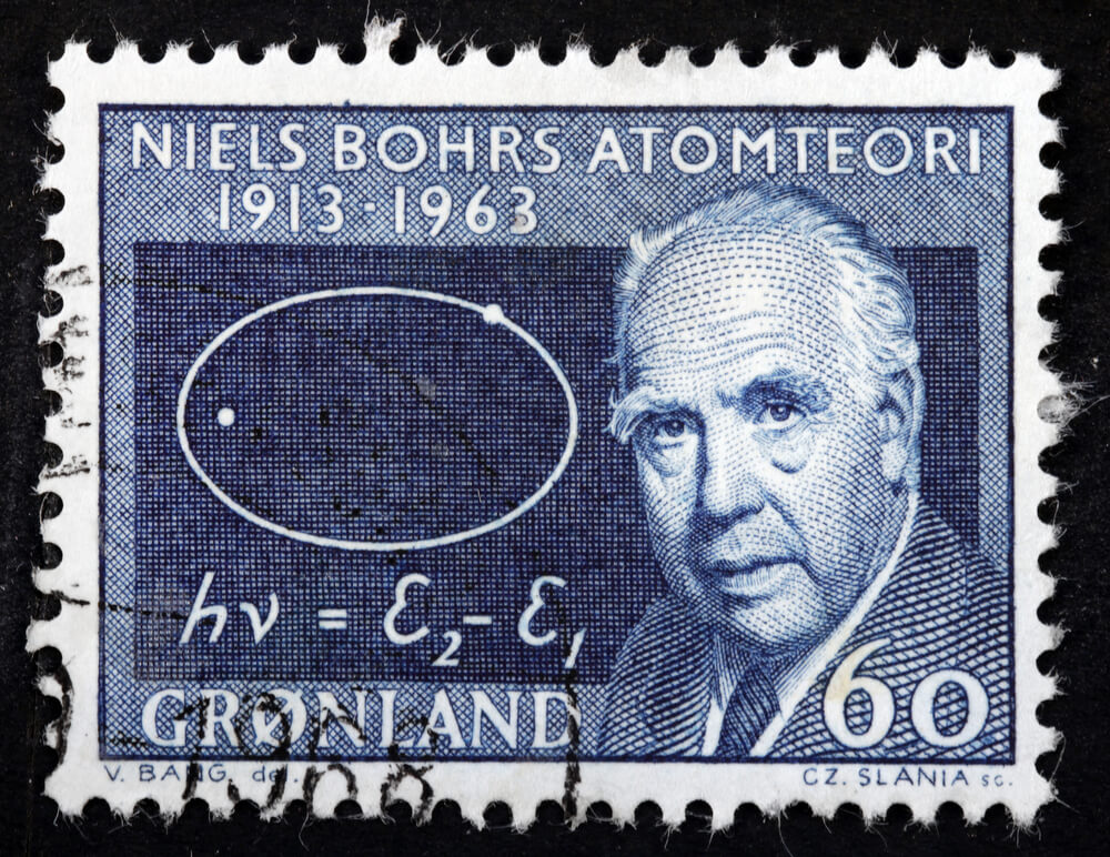 Stamp in memory of Niels Bohr. Photo: Sergey Goryachev / Shutterstock.com