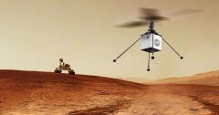 מסוק ללא טייס מראה את הדרך לרכב המאדים. איור: נאס"א/JPL