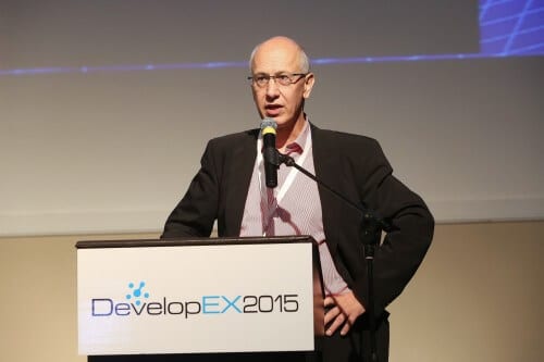 Klaus Reinmuth, Automotive Division at NXP during the DevelopEx 2015 conference. Photo: Kobi Kantor