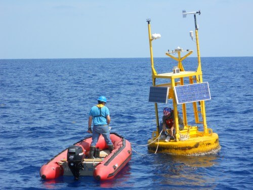 Texas A&M University existing monitoring buoy operating in the Gulf of Mexico Credit: Texas A&M University