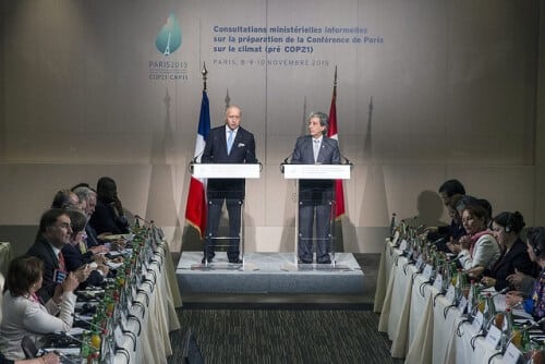 Preparations for the opening of the Paris Conference. Photo: Ministerio del Ambiente, Flickr