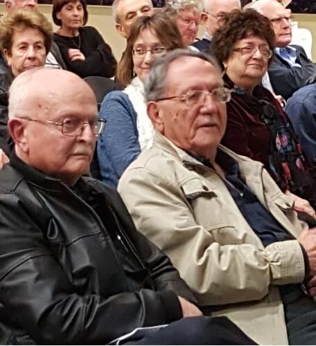 Moshe Orts and David Evri at the special evening on the occasion of the publication of Orts' book "The Challenge Beyond the Ofek". Photo: Tal Inbar