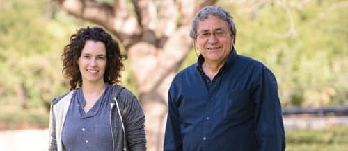 Prof. Eitan Domani and Dr. Livi Herzberg. Genetic spelling errors. Photo: Weizmann Institute