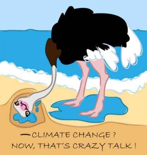 Global warming denial. Illustration: shutterstock