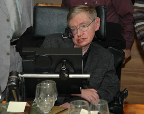 Stephen Hawking at a dinner at Tel Aviv University in 2006. Photo: Danor Aharon / Shutterstock.com