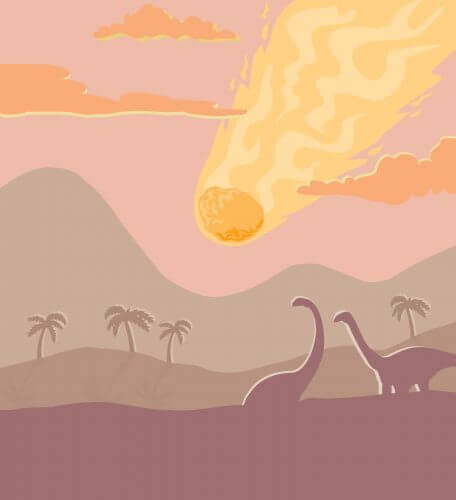 האסטרואיד שהכחיד את הדינוזאורים. איור: shutterstock