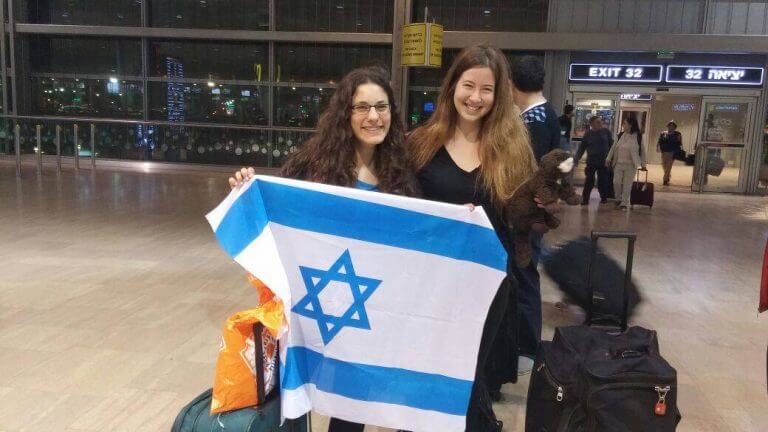 Shira Ben Dor, from Jerusalem, 17 years old, a student at the Lida School, Maya Neve, 15 years old from Haifa, a student at the Leo Beck School, silver medal winners in the Girls' Math Olympiad