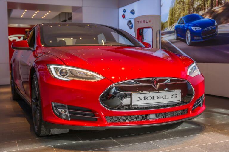 Tesla S car at an exhibition in Berlin on March 5, 2016. Photo: Ugis Riba / Shutterstock.com