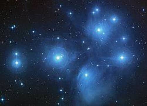 The Pleiades cluster, from a digital sky survey. Photo: Credit: NASA/ESA/AURA/Caltech