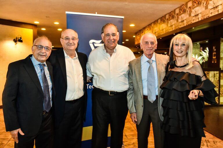 - From right to left: Froma Yamim, Prof. John Feinberg, Haifa Mayor Yona Yahav, Technion President Prof. Peretz Lavi and Prof. Mousa Yamim