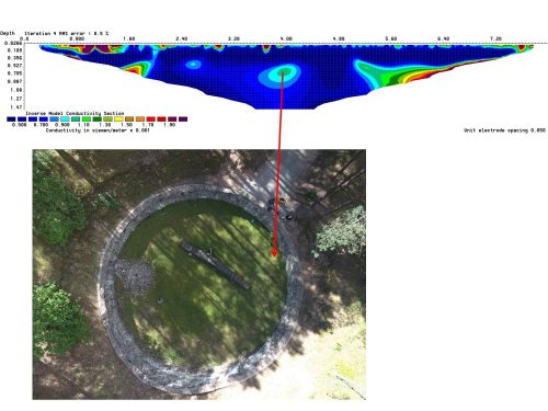 The scan results. The entrance to the tunnel is clearly visible. Photo by Ezra Wolfinger PBS Series NOVA: