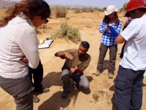 Students from the Technion in the Ein Evrona reserve. Photo: Technion spokespeople