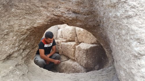 . The rare furnace that was used to burn jars in the ancient factory. Photo: Roi Liran, Antiquities Authority