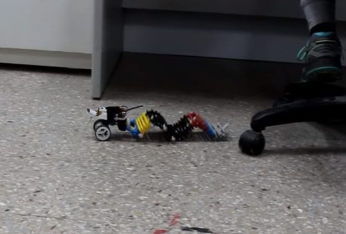 A robot that performs undulating movement developed at Ben Gurion University. Screenshot