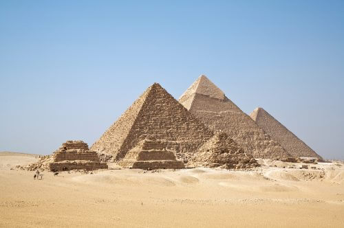 The pyramids at Giza. From Wikipedia