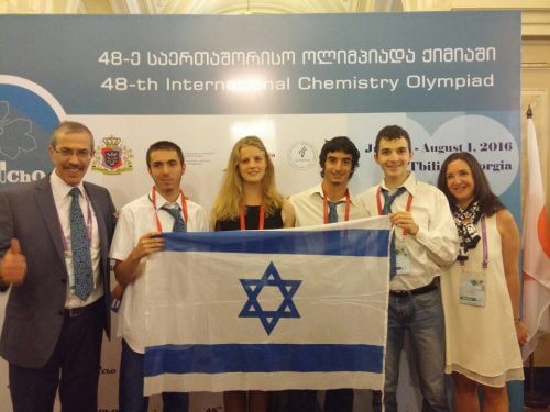 Members of the Israeli delegation in Tbilisi - (from right to left) Dr. Iris Barzilai, Ron Solan, Guy Harduf, Rina Sebastianov, Ofir Shmol and Prof. Zeev Gross