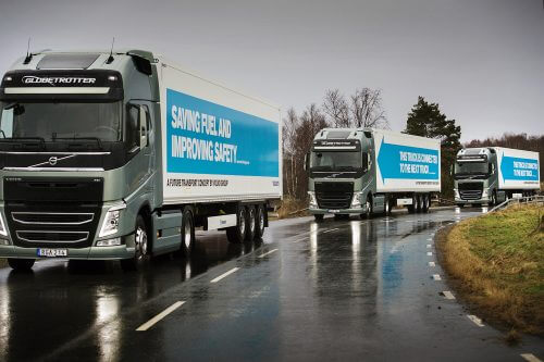 The convoy of the Volvo company. Photo: VOLVO