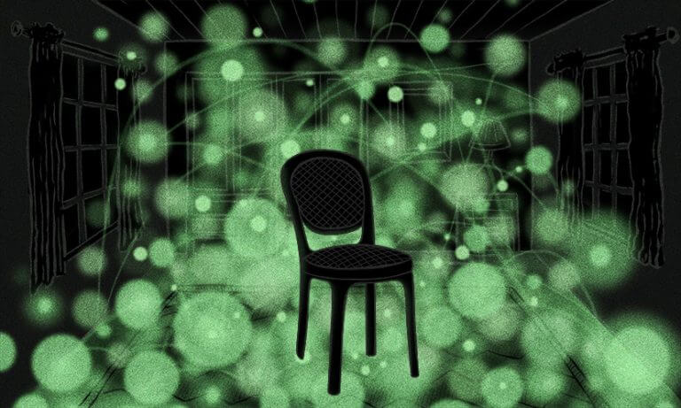 Scientists from the University of Texas have succeeded in developing an innovative microscopic method for three-dimensional imaging of nanoscale biological structures, a method that is analogous to using a luminous rubber ball to obtain an image of a chair in a dark room. [Courtesy of Jenna Luecke]