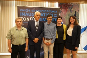 (From right to left) Dr. Nili Mandelblit, - Nili Shalu - Director General of the Directorate for Research for European Development, Prof. Gilad Ibn Zur from the Faculty of Civil and Environmental Engineering at the Technion, Lars Faborg-Andersen - Ambassador of the European Union to Israel and Prof. Moshe Sidi, Senior Vice President of the Technion