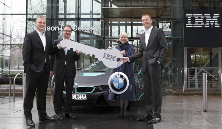 The signing ceremony for the cooperation between IBM and BMW in the field of autonomous cars. PR photo