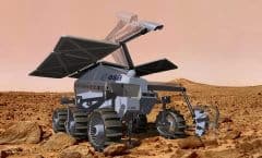 רכב השטח אקזומארס של סוכנות החלל האירופית שאמור להמריא למאדים ב-2020. איור: סוכנות החלל האירופית (ESA)