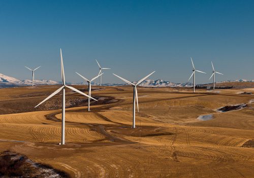 Wind farm in Idaho, United States. Photo: US Government / Wikimedia.