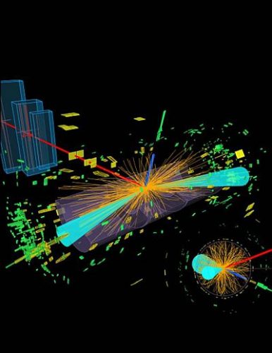 ייצוג תוצאת הניסוי שהוכיחה את קיומו של חלקיק היגס.