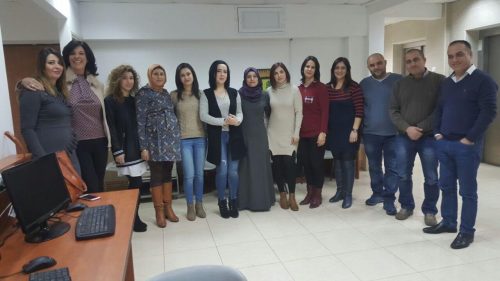 Dr. Hitham Taha and his research group in the cognitive research laboratory for the field of reading and learning at the Academic College of Teaching in Sakhnin. PR photo
