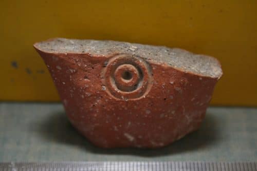 State imprints on jug handles, Ramat Rachel. Photo: Oded Lifshitz.