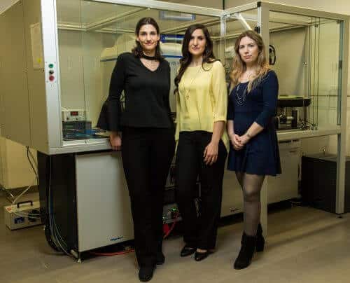 From right to left: Dr. Orli Tavechnikov, Einav Tayeb-Fligelman and Associate Prof. Mittal Landau Photo Credit: Nitzan Zohar, Technion Spokesperson.