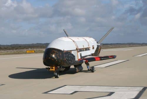 X-37B أثناء الاختبارات في عام 2009. المصدر: القوات الجوية الأمريكية.