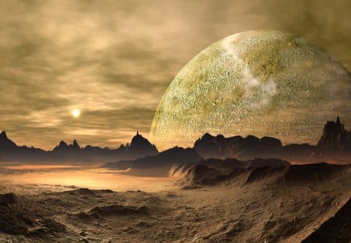 A view of a planet outside the solar system. The science fiction of the XNUMXs. Illustration: shutterstock