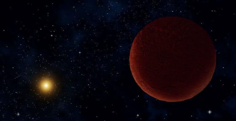 דידי, עצם מרוחק במערכת השמש שקוטרו המשוער 635 ק"מ ונמצא במרחק של פי 3 מפלוטו. איור: ALMA