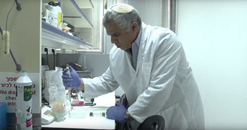 Prof. Atzmon in his laboratory. Source: Courtesy of Haifa University.