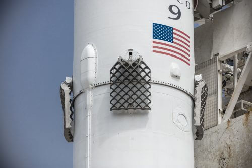 The new titanium fins of the Falcon 9. Source: SpaceX.