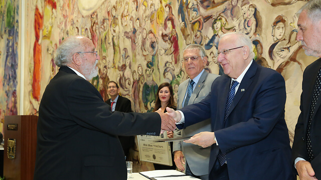 Prof. Michel Mayor met with President Reuven Rivlin. Source: PR photo.