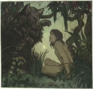 איור של מוגלי מתוך "ספר הג'ונגל", 1924. איור: Maurice de Becque.