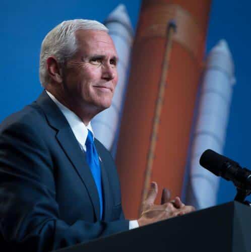 will head the National Space Council. Mike Pence, at the announcement ceremony of the new team of NASA astronauts last month. Photo: NASA/Bill Ingalls